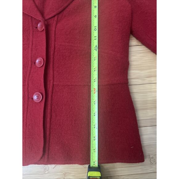 Sarah Vintage 100% Wool Rolled Shawl Collar Western Jacket Rustic Chic Sz S - Picture 5 of 6